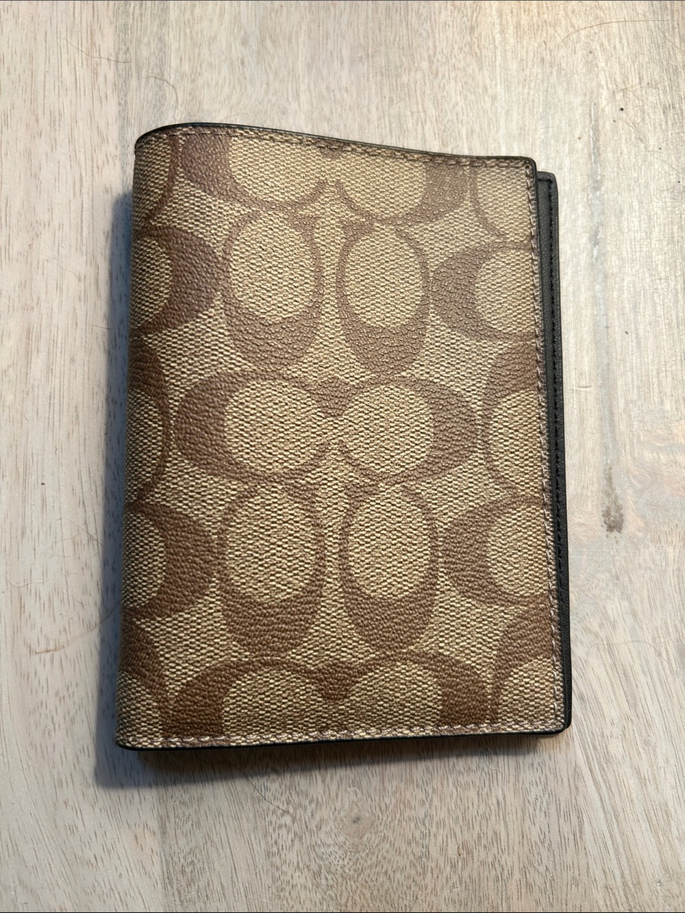 Coach Signature Canvas Passport wallet